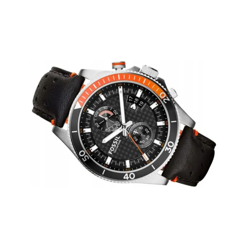 Fossil Wakefield Chronograph Black Dial Men’s Watch | CH2953